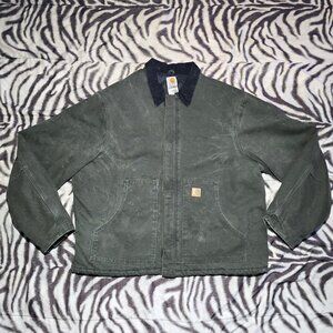 Carhartt J22 MOS zip-up insulated moss green jacket size mens XXL Tall vintage